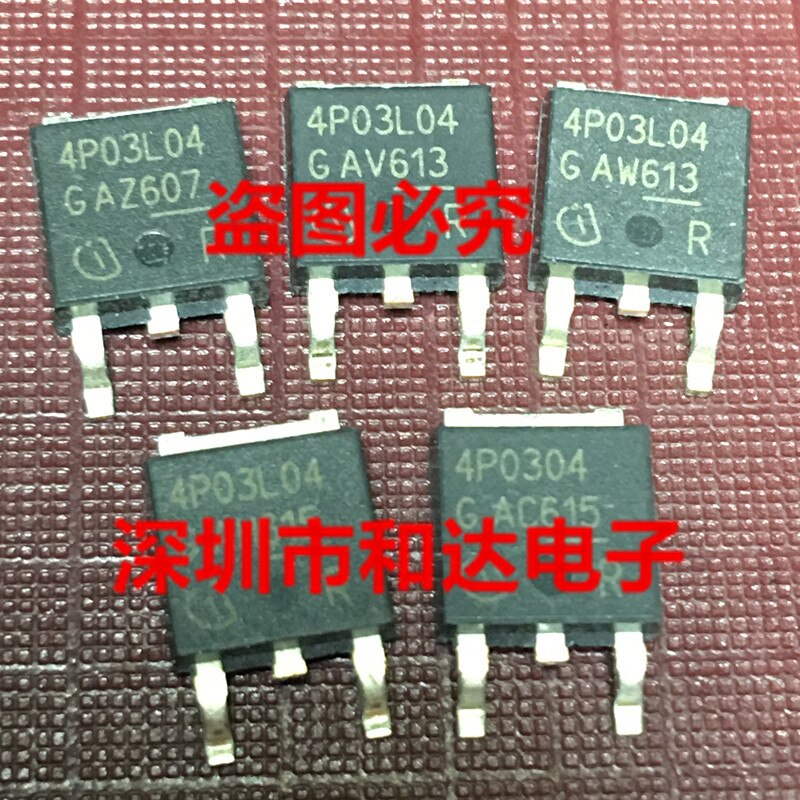 10pcs  ο 4P03L04 IPD90P03P4L-04TO-252-30V-90A